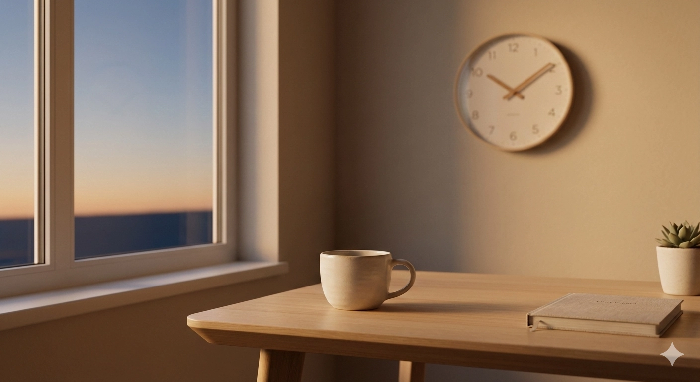 Illustration of calm nighttime routine